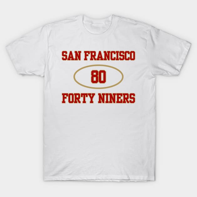 SAN FRANCISCO 49ERS JERRY RICE #80 T-Shirt by capognad